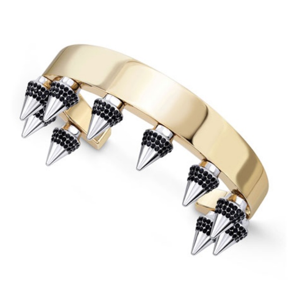 Vita Fede Jewelry - VITA FEDE BABYLON TWO-TONE CRYSTAL SPIKE CUFF